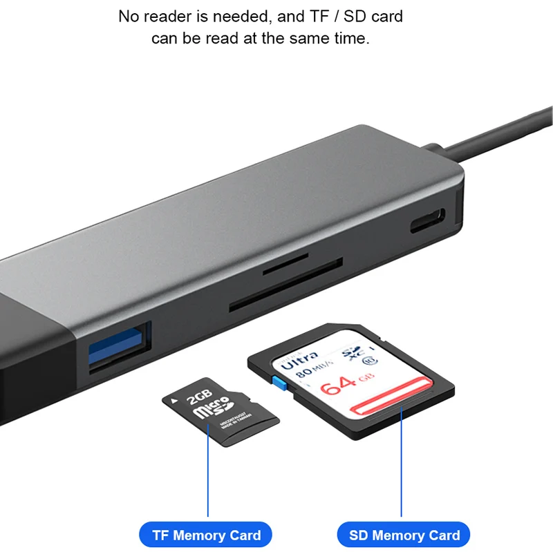 5 в 1 Поддержка SD/TF Card Reader Мирко OTG Type-c кард-ридер для планшетного