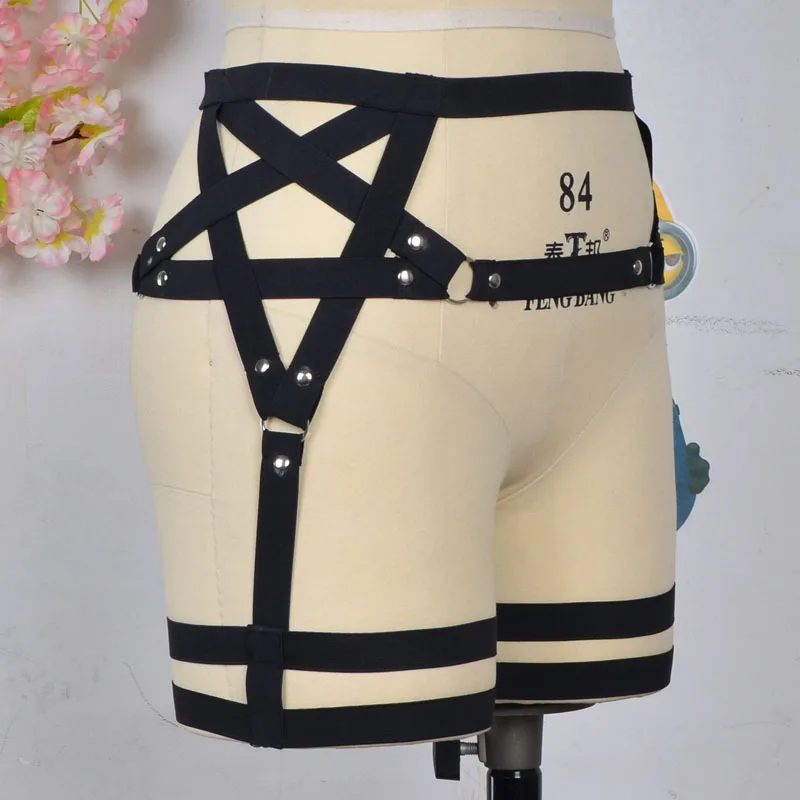 Заводская оптовая продажа Женский комплект для всего тела бюстгальтер клетка эластичная пентаграмма подвязка нижнее белье