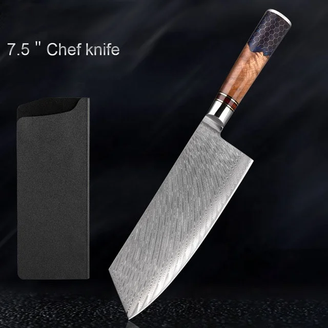 Hot professional Japan sushi sashimi knives meat carving fillet paring damascus steel kitchen chef knife Set