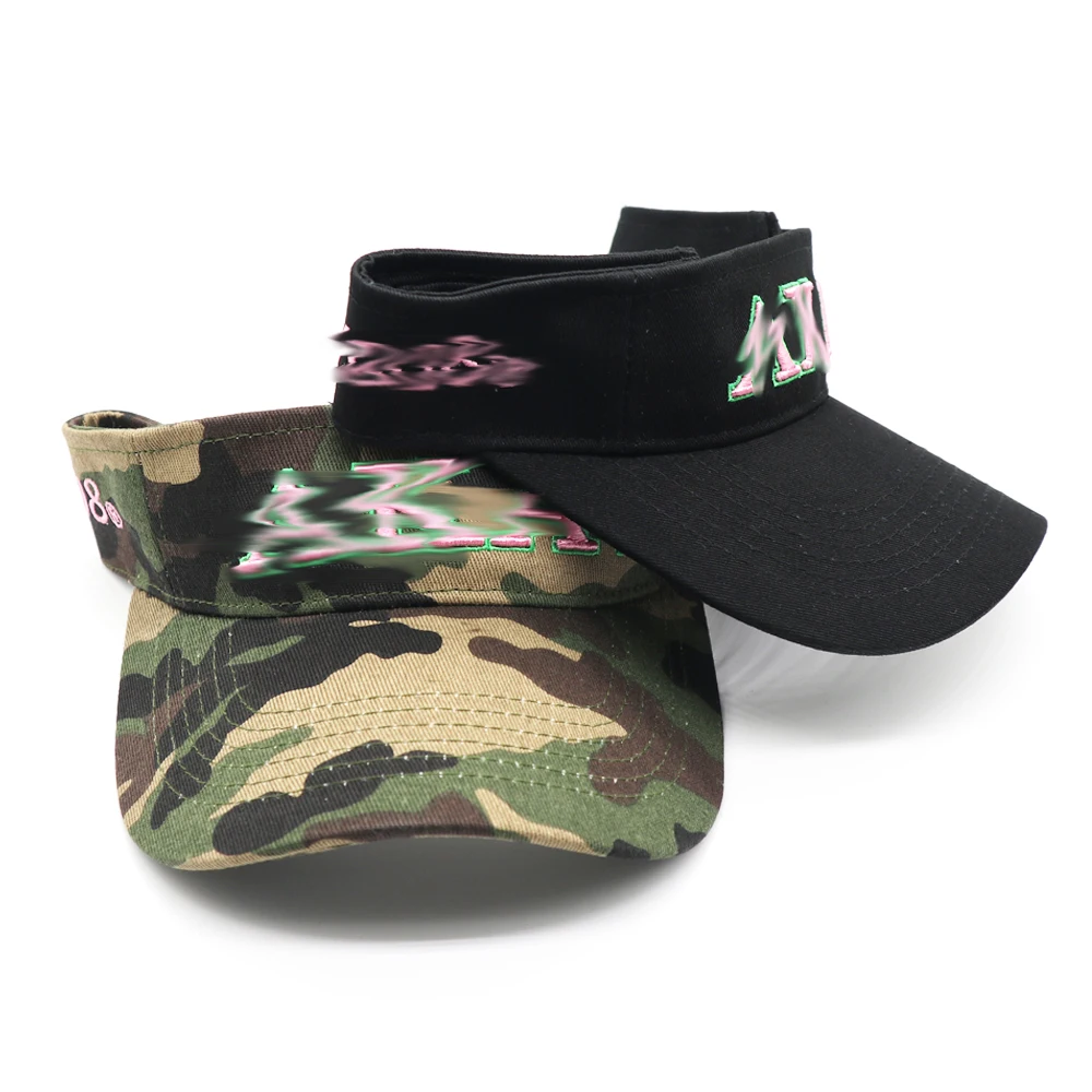 Fast Shipping Pink Green AK Sorority Fraternity Sun Visor Hat Greek Letters Bucket Hat