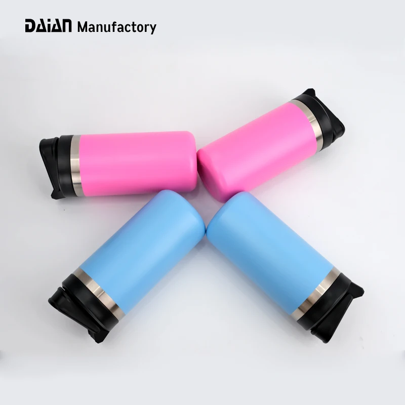 Luxury Colorful 20oz Sport Insulated Stainless Steel Water Bottle With Plastic Straw Lid Applicable To Dishwashers
