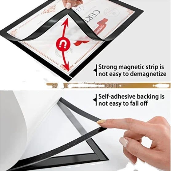 Removable and reusable different size magnetic photo frame