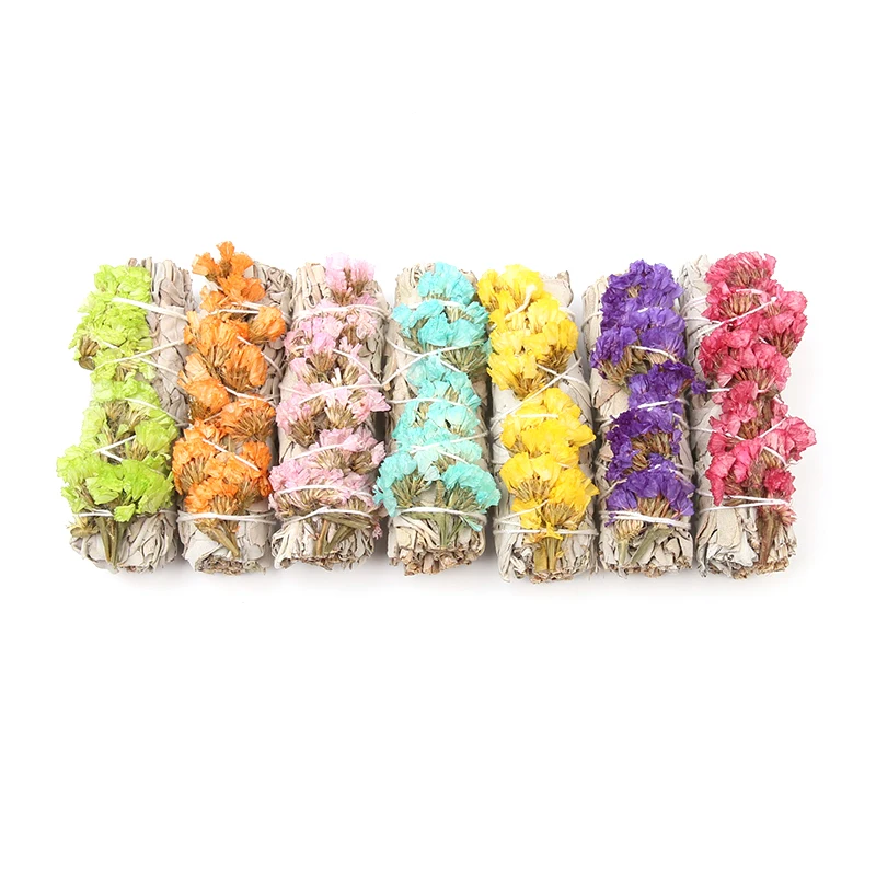 Wholesale Californian Dried Bundle Flower Smudge Stick White Sage Leaves Incense Forget-Me-Not