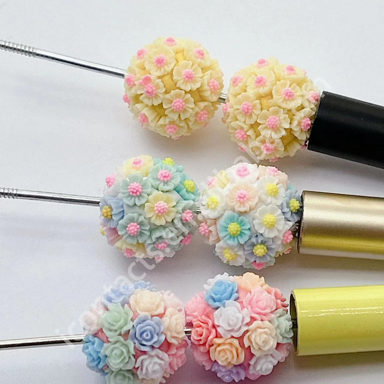 18mm Mix Colors Flower Style rose Resin loose beads For Bracelet Earrings Accessories DIY Jewelry Findings