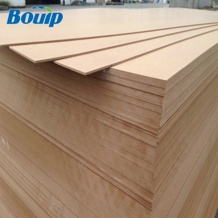 China Manufactures Wood Fiber Sheet Plain  Mdf Laminated Board