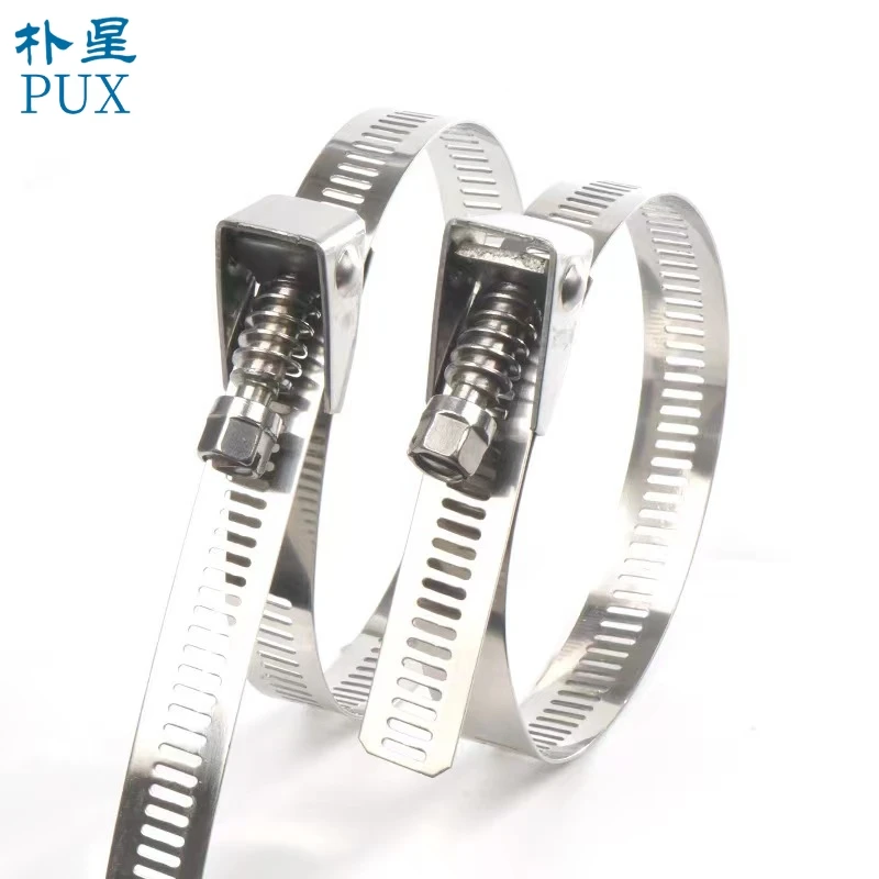 2024 PUX Hot sale 304 stainless steel snap cable tie hold band Throat band Screw Quick release hose clamp