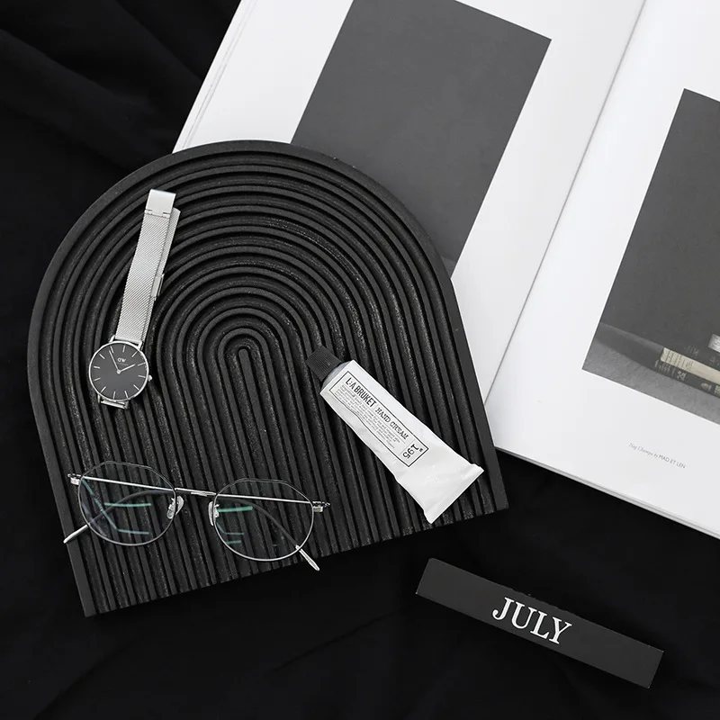 
Home Kitchen Cutting Water Ripple Solid Wood Pallet Black Large Cutting Board Design 