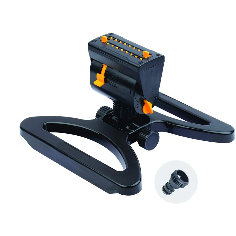 Mini Max Turbo Oscillating Sprinkler with Quick Connect Product Adapter Watering Set On Base