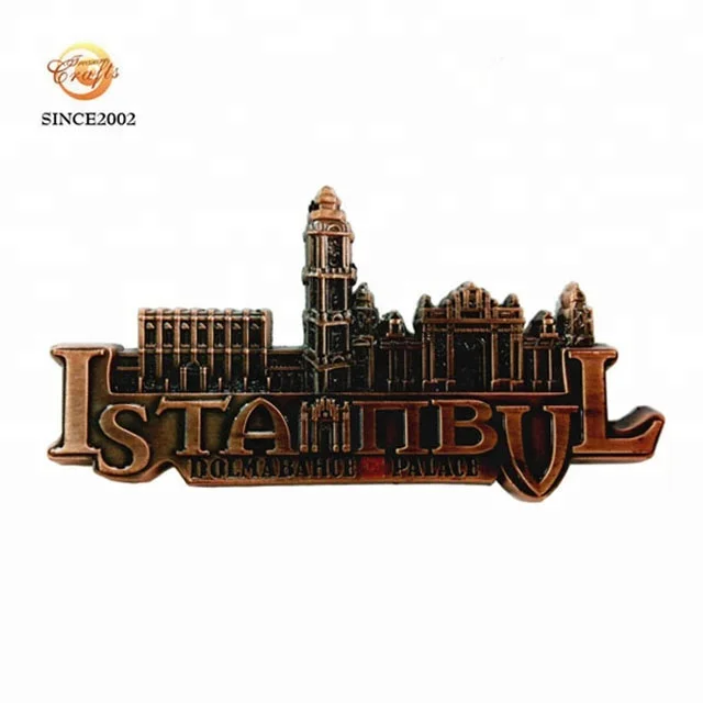 Wholesale custom decoration metal 3d city building fridge magnet