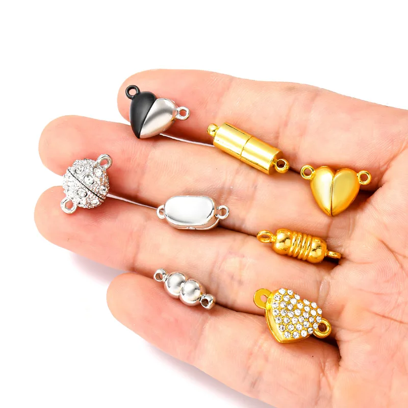 Alloy Jewelry Charms Magnetic Bracelet Accessories Magnetic Clasp Heart Magnetic Clasps Bead Converter Buckle for DIY Jewelry