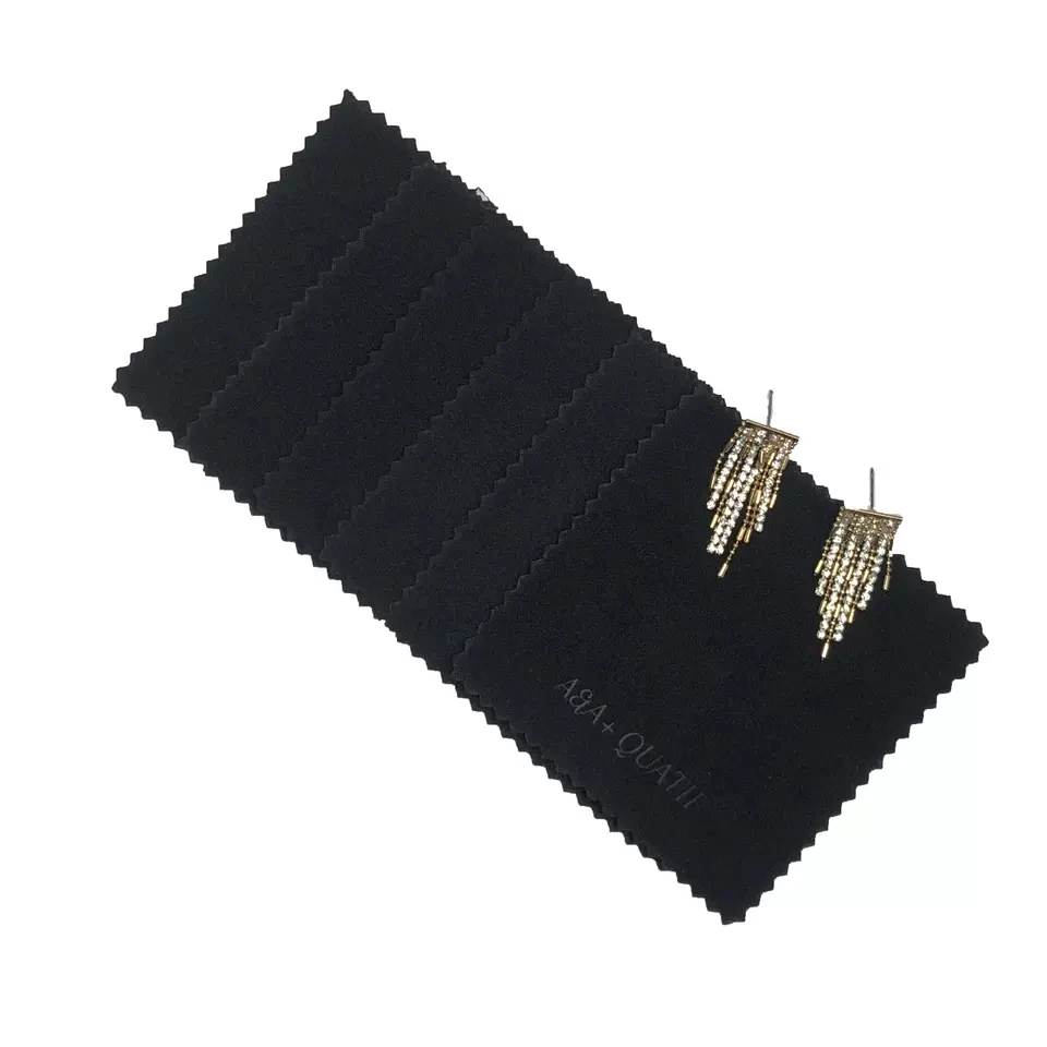 Custom Logo Printed Jewelry Cleaning Polishing Cloth Soft Microfiber Cleaning Cloth for Jewelry Watch Eye Glasses Sunglasses