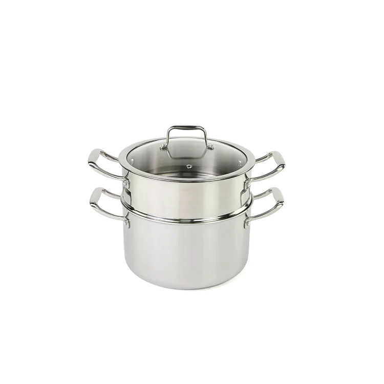 Axa-304 Stainless Steel Pot Set Wok Combination Pot Set Thickened Three Layers Cookware Pans Frying Set Pots And Pans