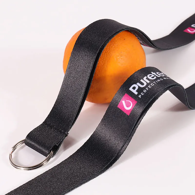Polyester lanyard custom lanyard airbus sublimation printing lanyard with ring neck id badge card holder