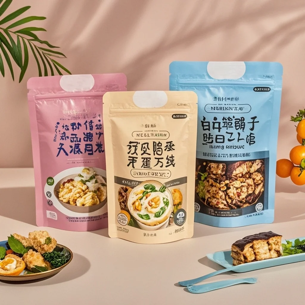 Новый дизайн упаковка для пищевых продуктов пластиковый пакет сумка-стойка с молнией и закусок