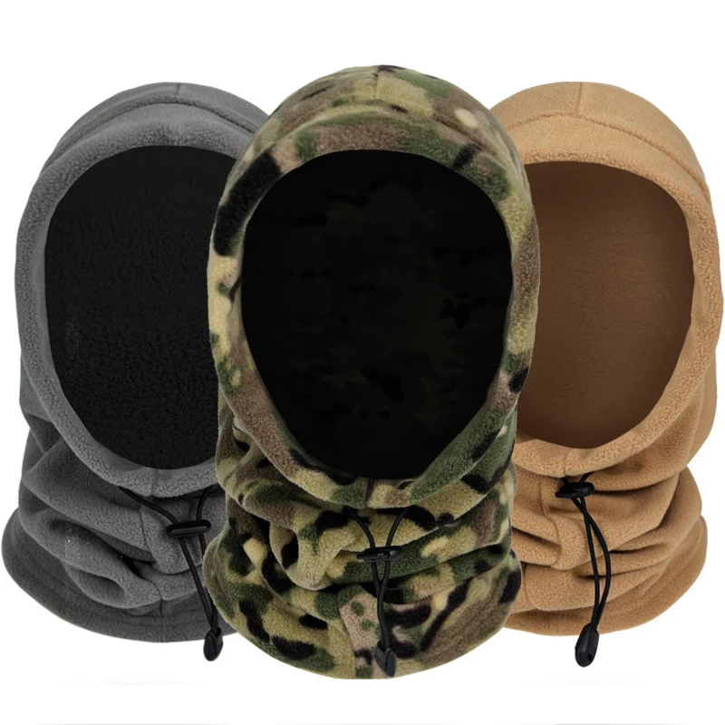Outdoor Winter Warm Fleece Windproof Cycling Face Cover Hood Ski Thermal Hooded Balaclava Mask