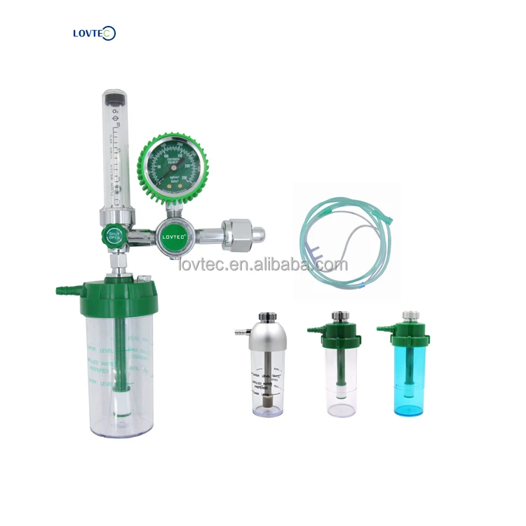 Портативный Медицинский расходомер с регулятором кислорода Lovtec CE увлажнителем/кислородным ингалятором