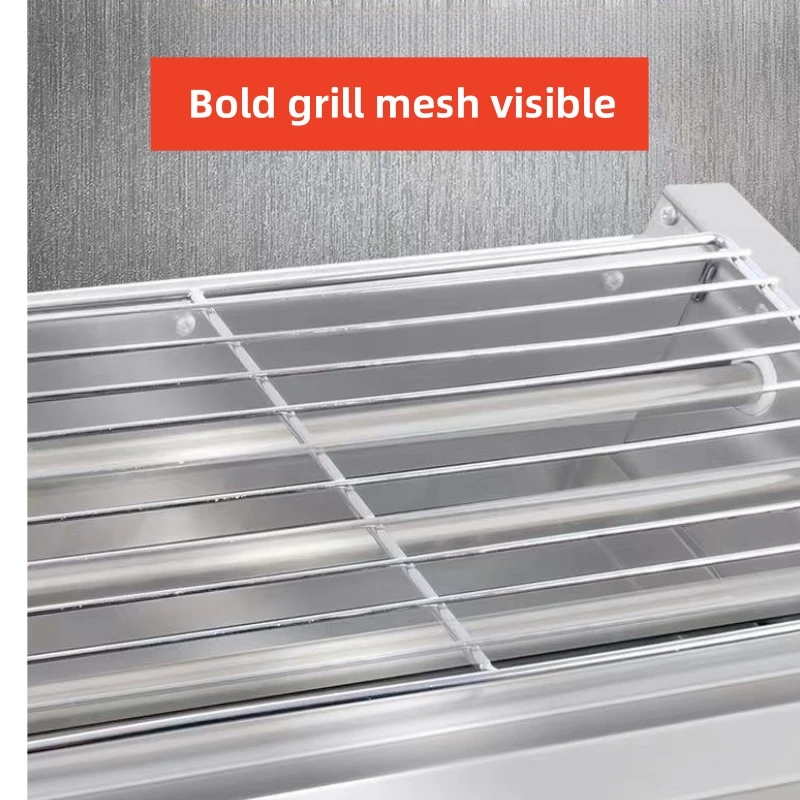 Commercial Stainless Steel Electric Rotisserie Grill Barbecue Machine for Restaurants and Food Establishments