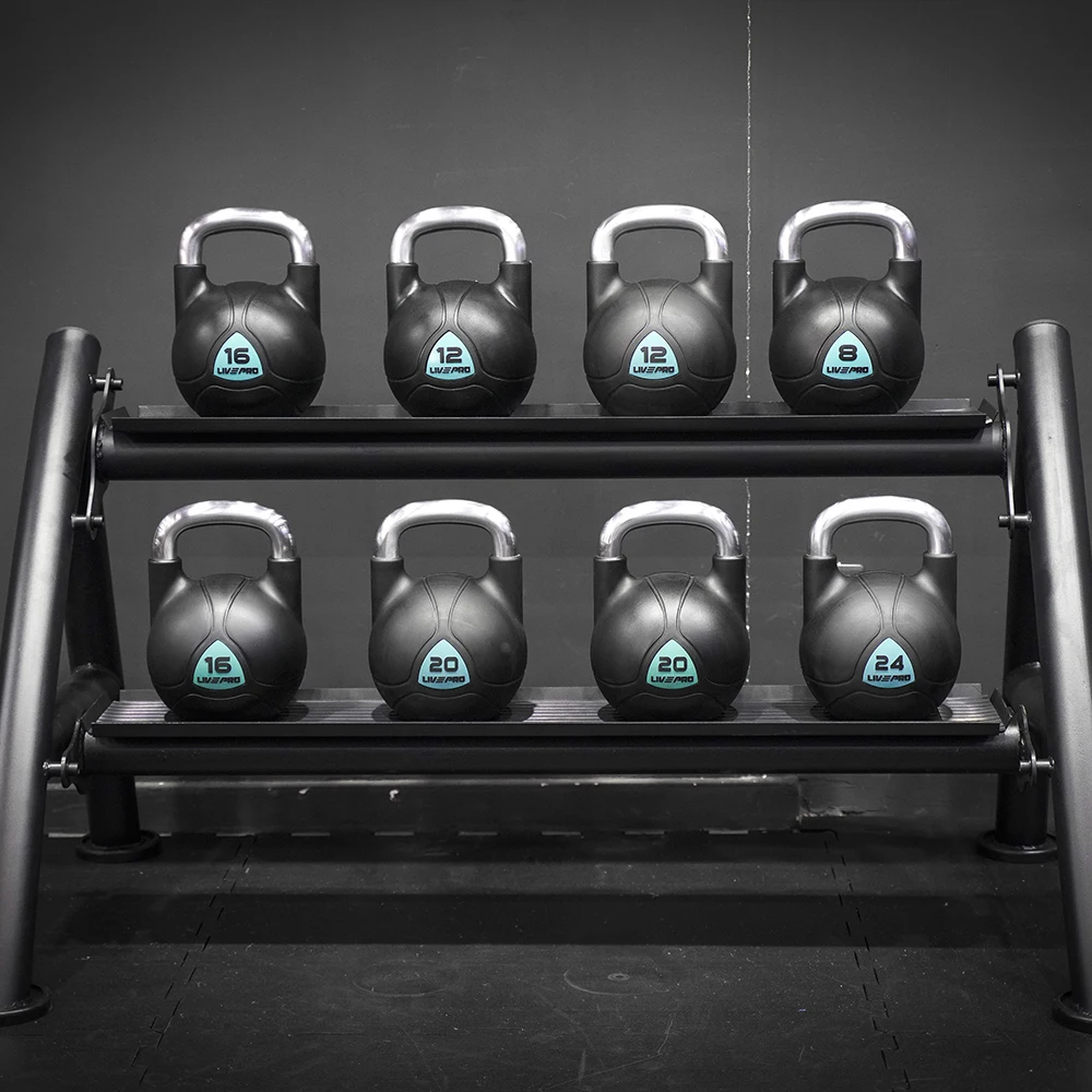 High Quality 2 Tier Kettlebell Rack For Gym