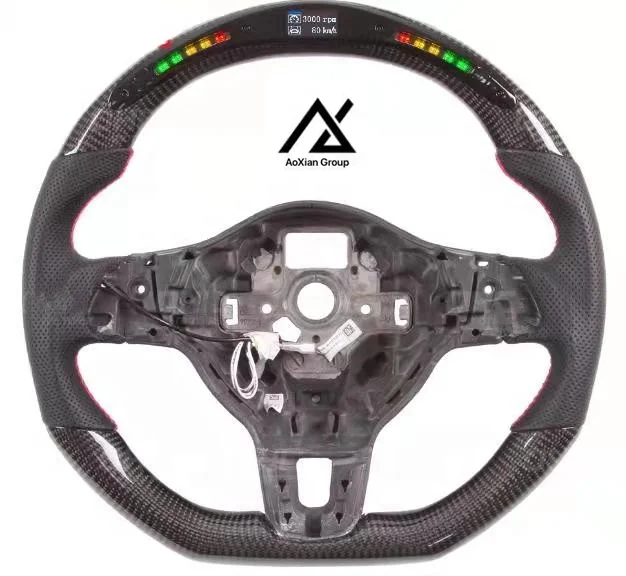 AX-VW LED Smart Carbon Fiber Steering Wheel Compatible with Volkswagen for Golf7 MK7 GTI GolfR polo Scirocco cc TOUAREG Passat