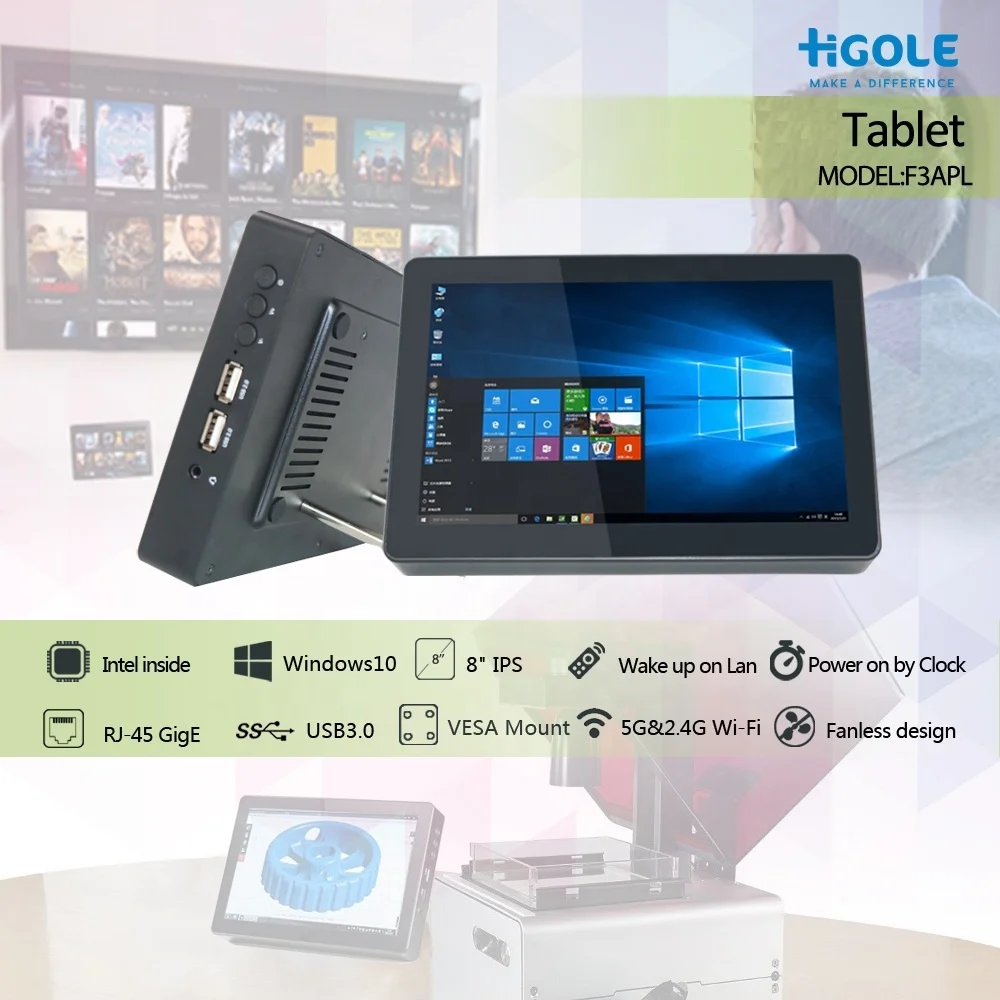 F3APL Lite Portable Pocket Intel Quad core CPU 4GB 64GB 8 inch Windows industrial tablet pc