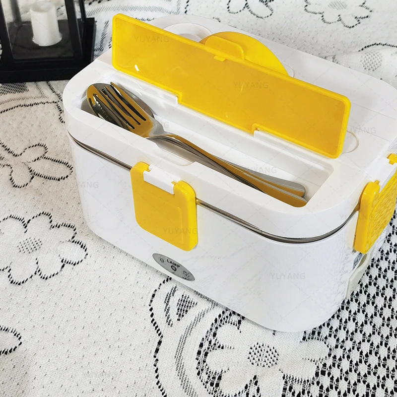 Own Brand 1.8L Zhongshan Electric Lunch Box 304 Stainless Steel Separated Office School Bento 80W Self Heating Lunchbox