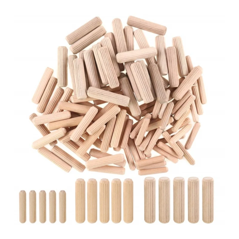 Factory Wholesale Furniture Accessories Solid Wood Thread Dowel Pins Jointer