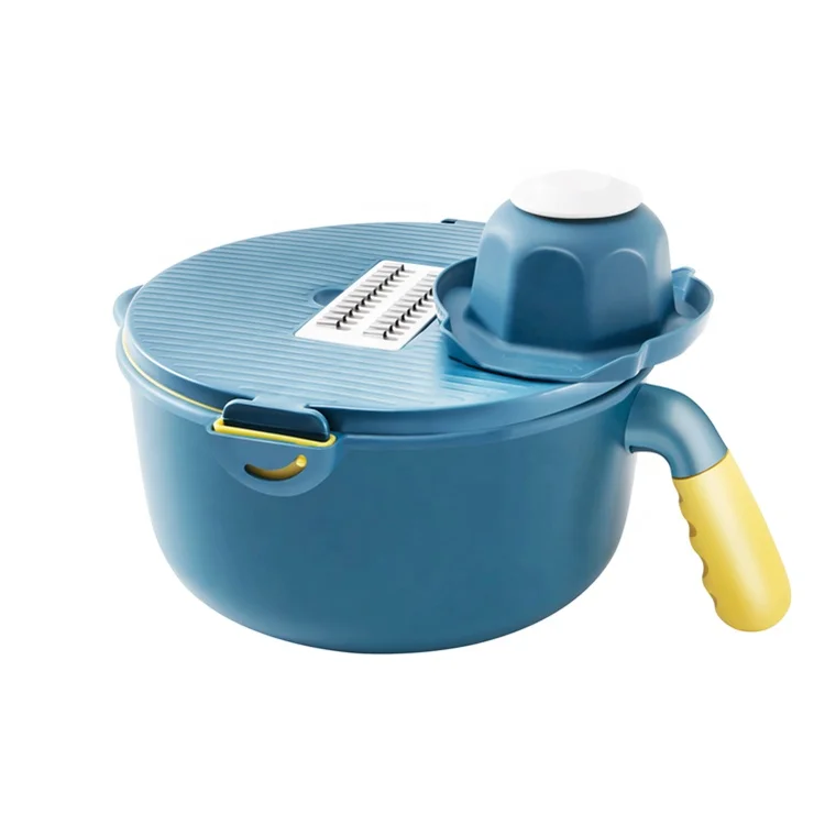 
Kitchen Accessories Multi-functional 8 in 1 Fruit and Vegetable Grater Cutter Slicer Chopper with Drain Basket 