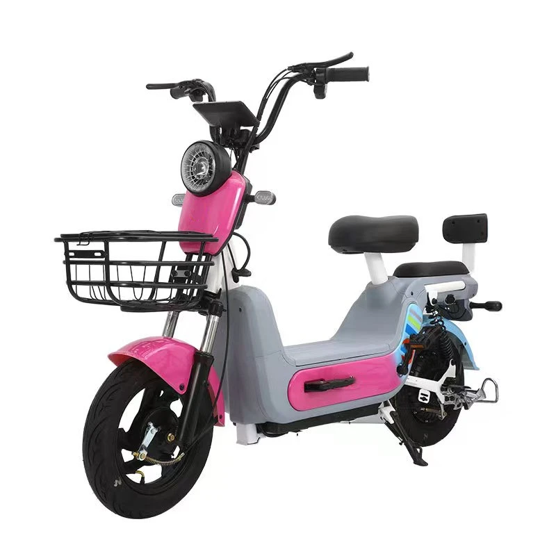 2024  HIGYM 2 wheels electric scooter  14 inch High Carbon Steel Frame Electric City Bike 48V/500W Brushless Motor
