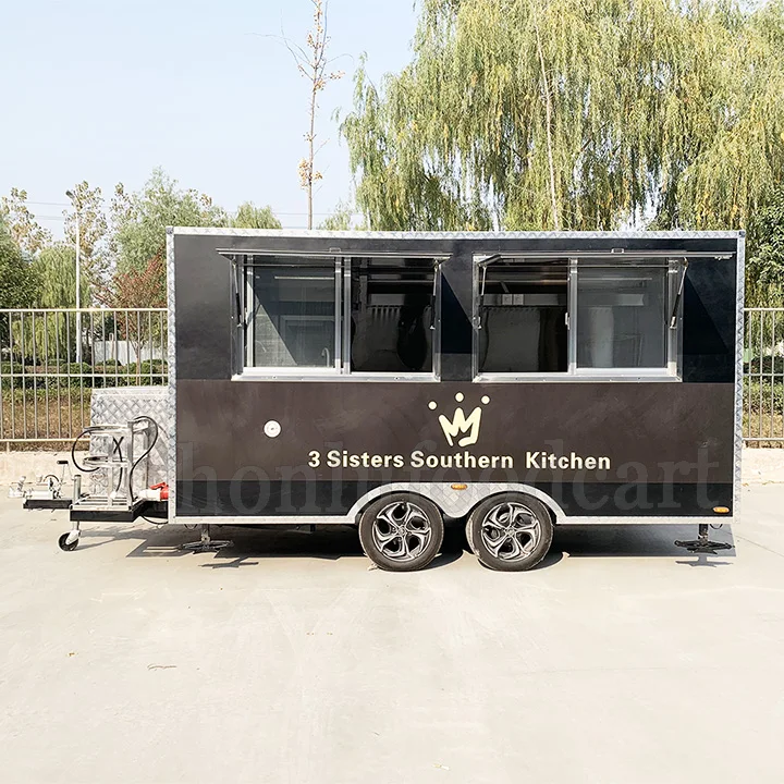  Food trailers fully equipped fast food kitchen equipment concession