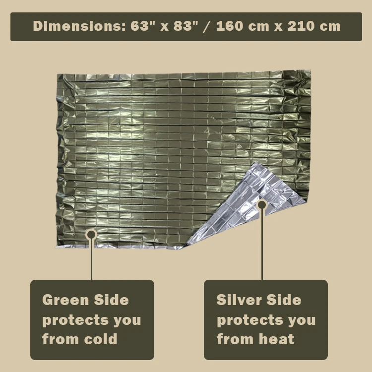 Medresq Factory Price First Aid Outdoor Camping Medical Emergency Rescue Space Foil Thermal Blanket to Keep Warming