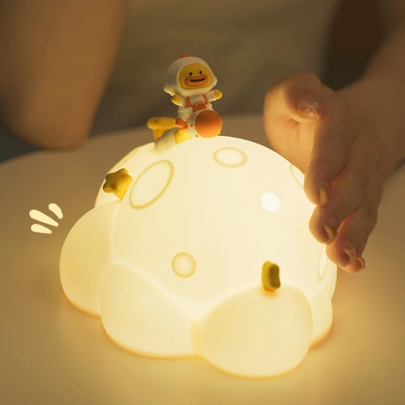 ICARER FAMILY Cute Birthday Gift Animal Shape Night Lights Night Lamp Sensor Light for Bedroom Kids Baby Silicone Night Light