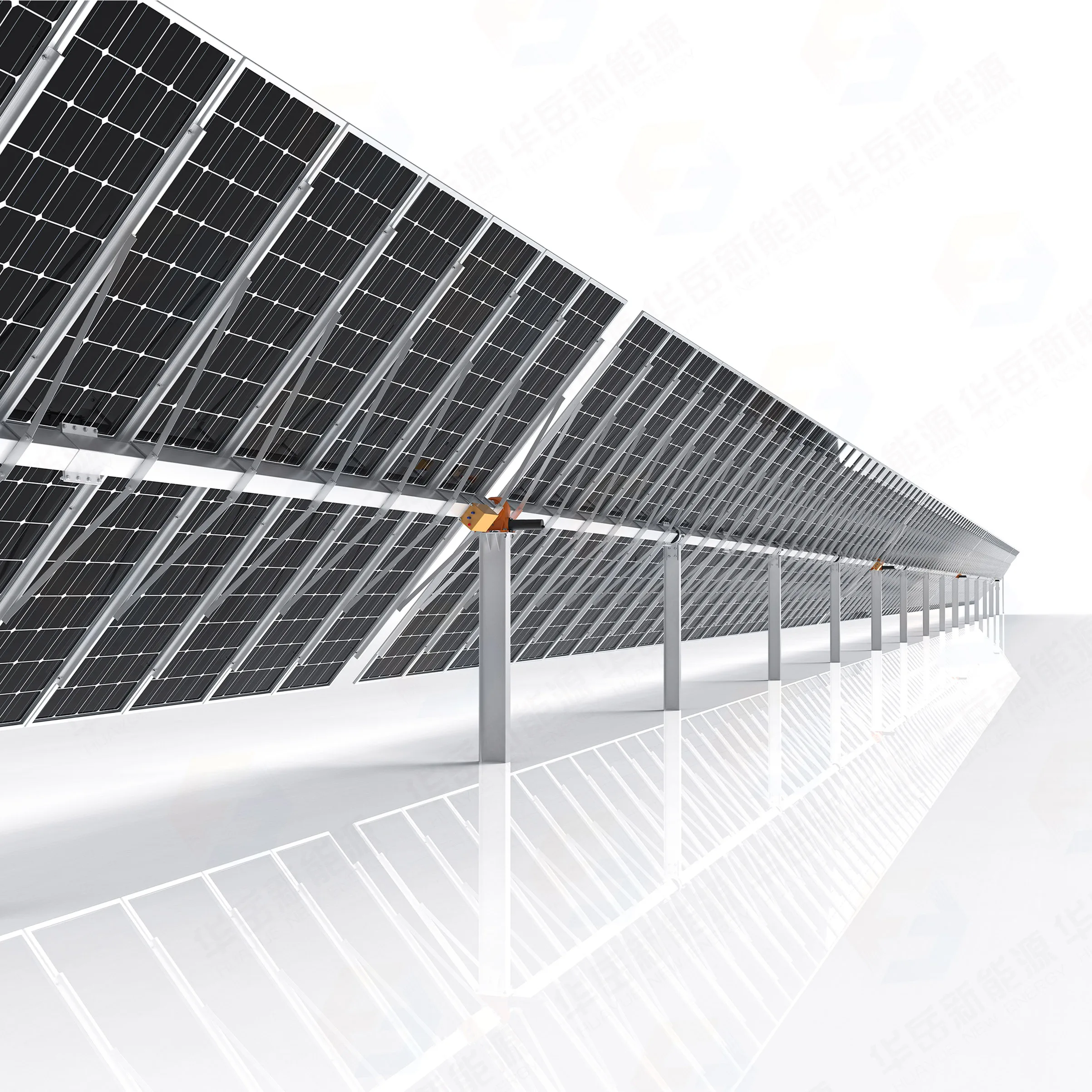 83kw HYP-2-180PV-78-IR-M-4SD Hot Single Axis Solar Gps Automatic Einachsige Sun Tracker Bracket Pv Single Sun Tracker Controller