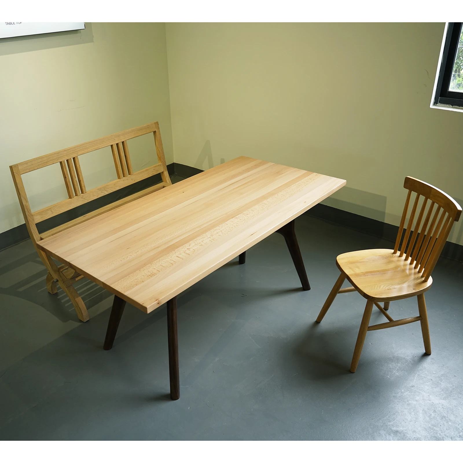 Solid Beech Wood Table Top Wooden Furniture 2024 New table legs wholesale Selected timber