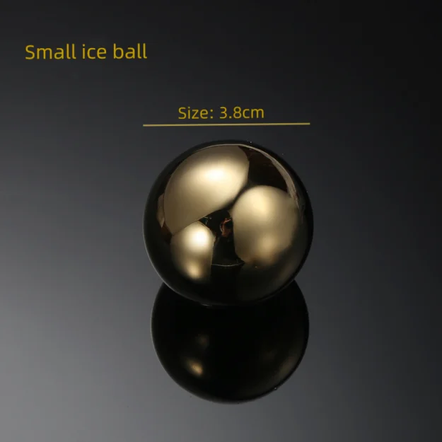 304 Stainless Steel Golden Round Shaped Large Ice ball Cube Wine Chiller Whiskey Stones
