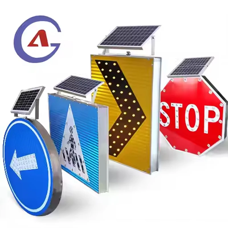 Factory Wholesale 600*600mm Solar Power LED Amber Flashing Pedestrian Crossing LED Road Traffic Signs Speed Limit Warning