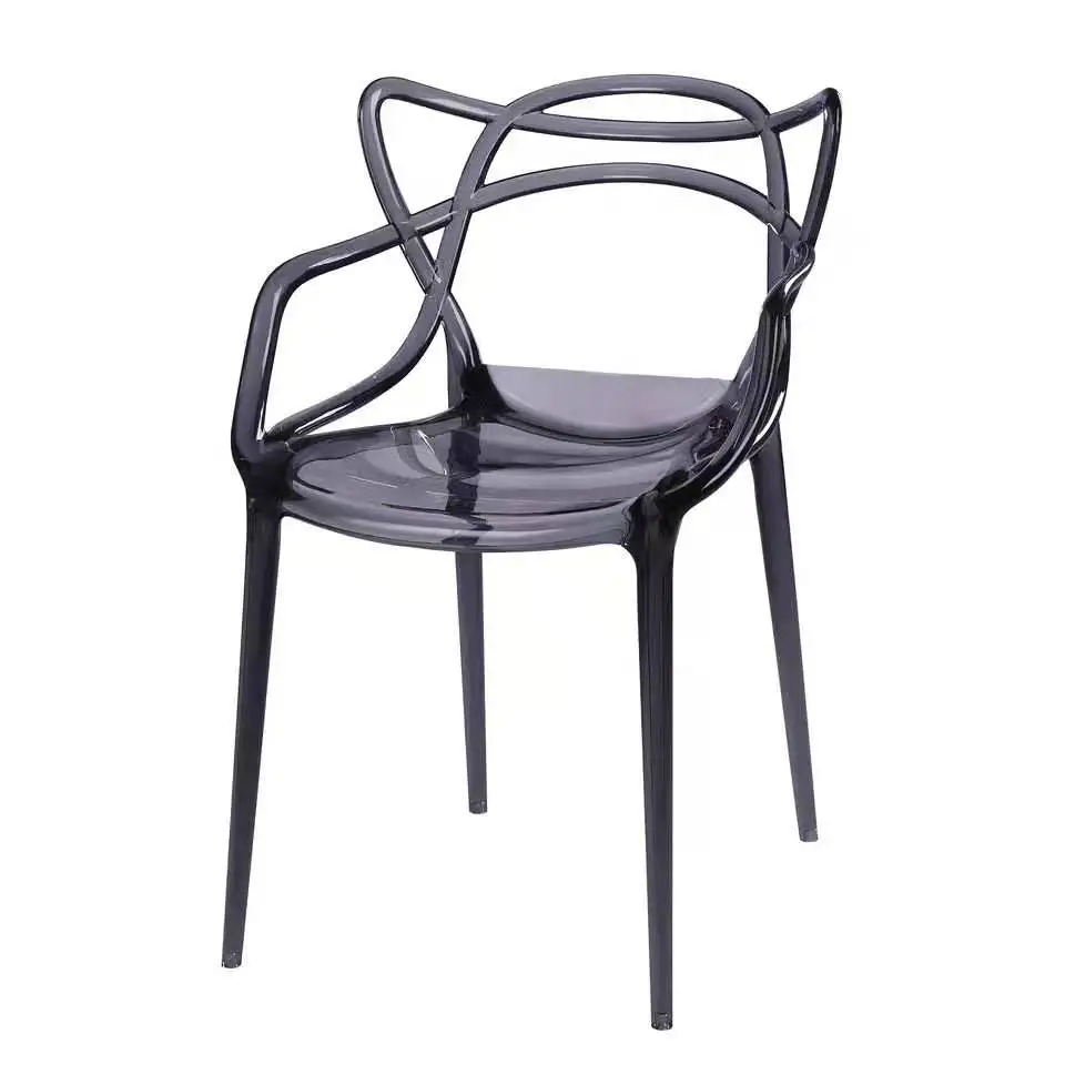 modern design PC plastic transparent bistro coffee cafe chair bar chair dining restaurant chair