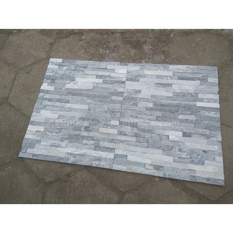 Cloudy Grey Quartzite Slate Culture Stone Wall Veneer