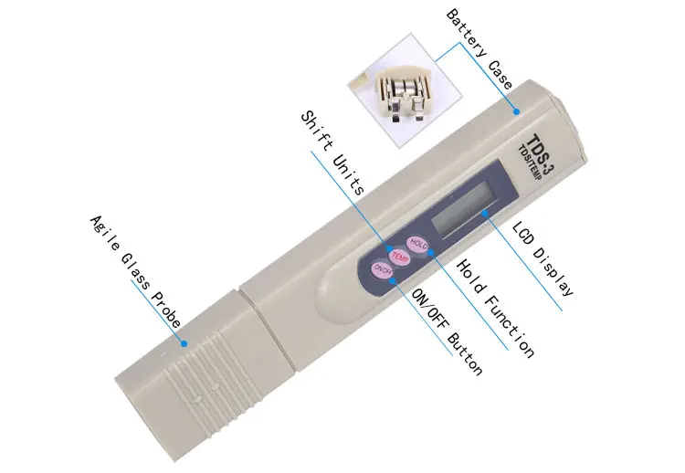 High Quality TDS Tester Portable Digital Hold TDS pen type meter