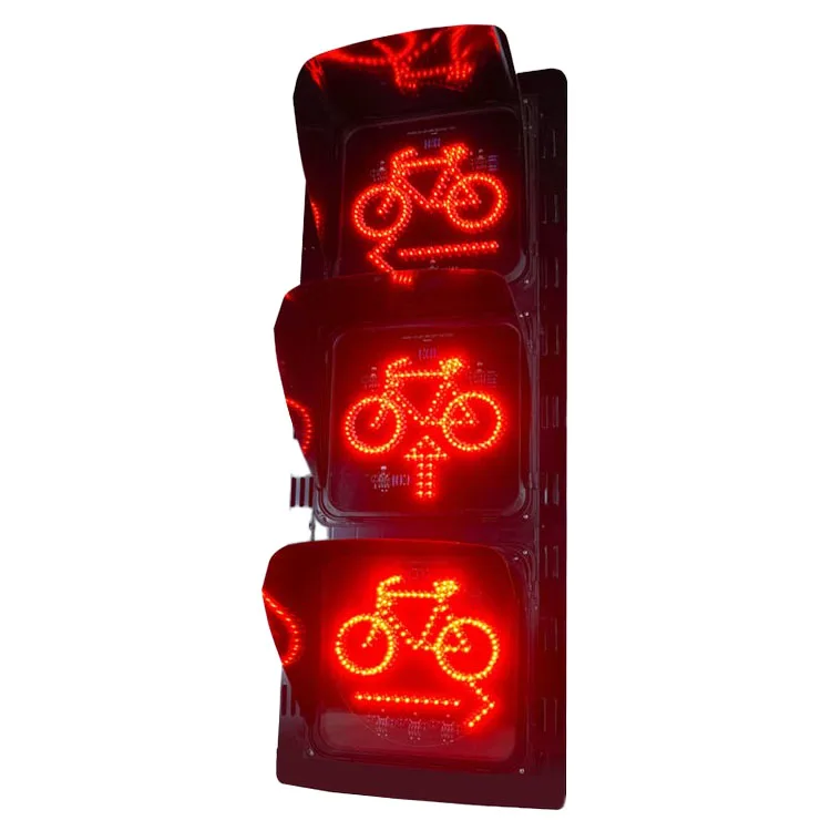300mm Waterproof LED Traffic Signal Light for Bikeways Non-Motor Vehicle Yellow LED with Aluminium and PC Material Bike Lanes