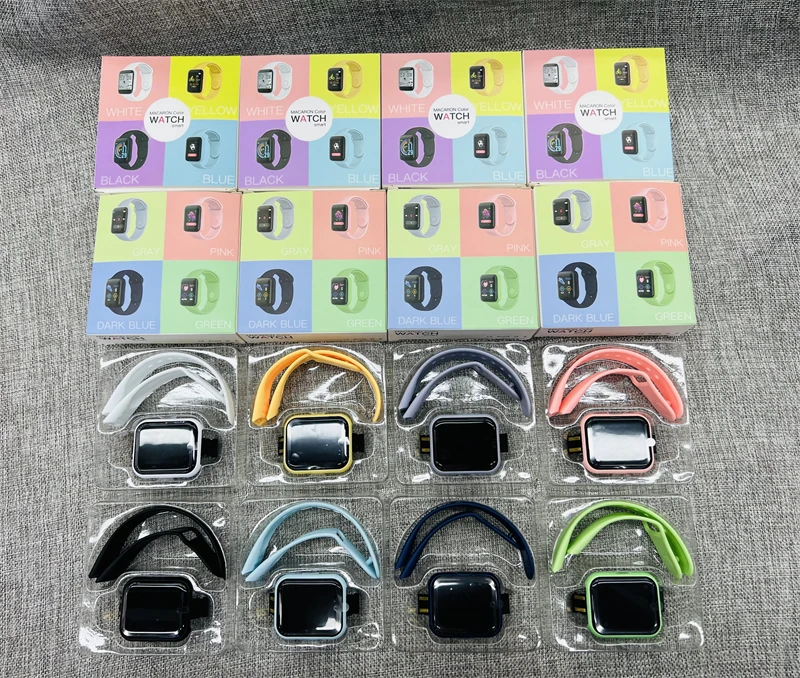 2021 Hot sale Macaron D20S Y68S Smart Watch Men Women 1.44 inch D20 Y68 Upgrade Y68 Pro Reloj Smartwatch L8 B37