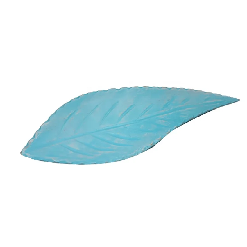 New Wooden Leaf Shaped Decorative Trays, Wood Serving Tray Rustic Storage Platter for Snacks, Dessert, Tea, Fruits and Breads