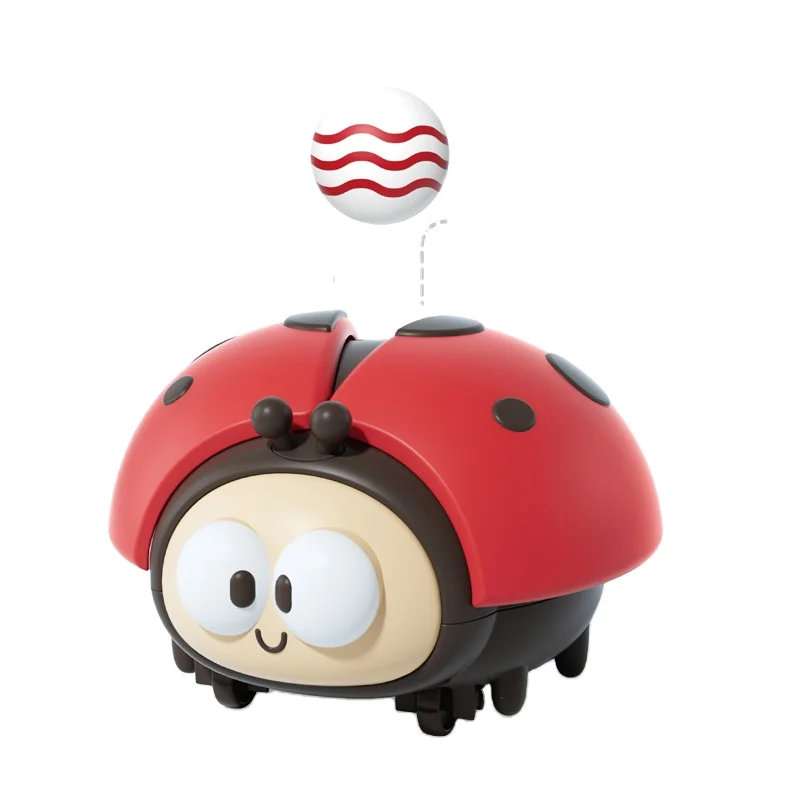 2024 Newest Cute Animal Ladybug Floating Ball Game Machine Early Education Sliding Toy for Toddlers Aged 5-7 Years