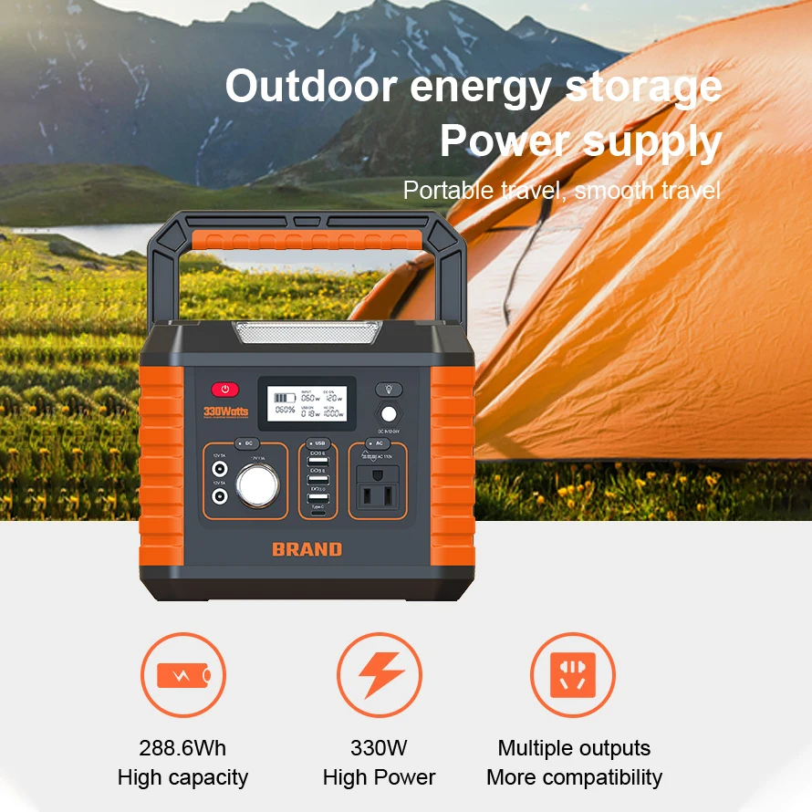 portable power station 500w 1000W ac dc portable power bank ac power station 110v with pd 60w QC 3.0 Self-driving camping