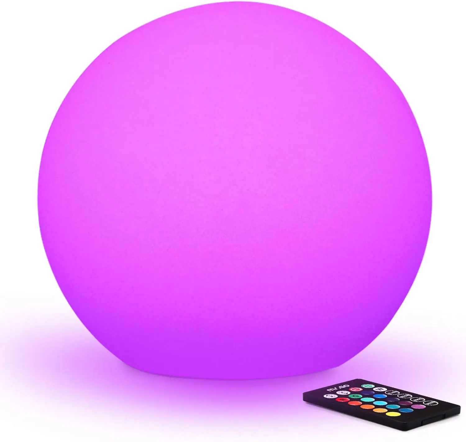 Indoor/Outdoor Waterproof Rechargeable LED Glowing Ball Light Orb Globe Lamp w/Remote, 16 RGB Colors 4 Light Effects