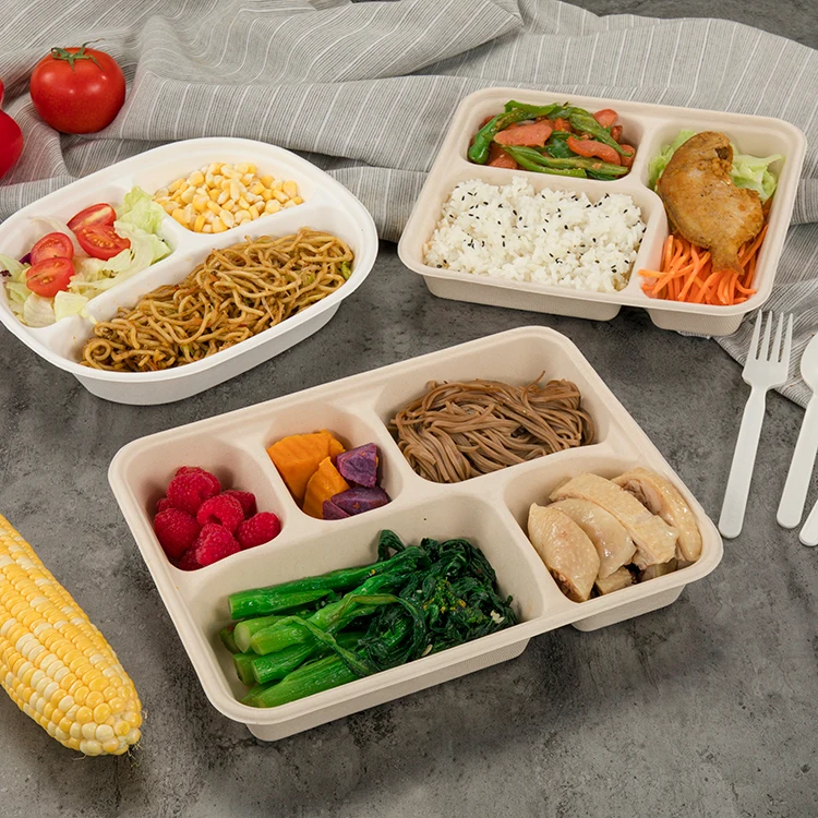Lokyo для пищевых продуктов чтобы пойти еды одноразовые биоразлагаемые перерабатывающая мягкую бумагу контейнеры