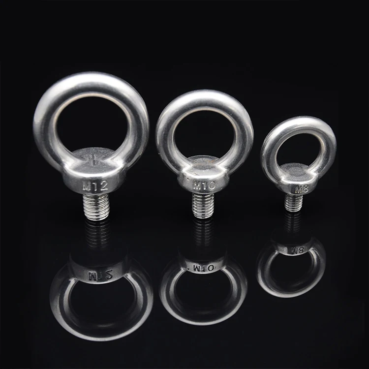 Hot Sale Stainless Steel Eye Bolt Screw Rings Round Bolt Manufacturer M12 M10