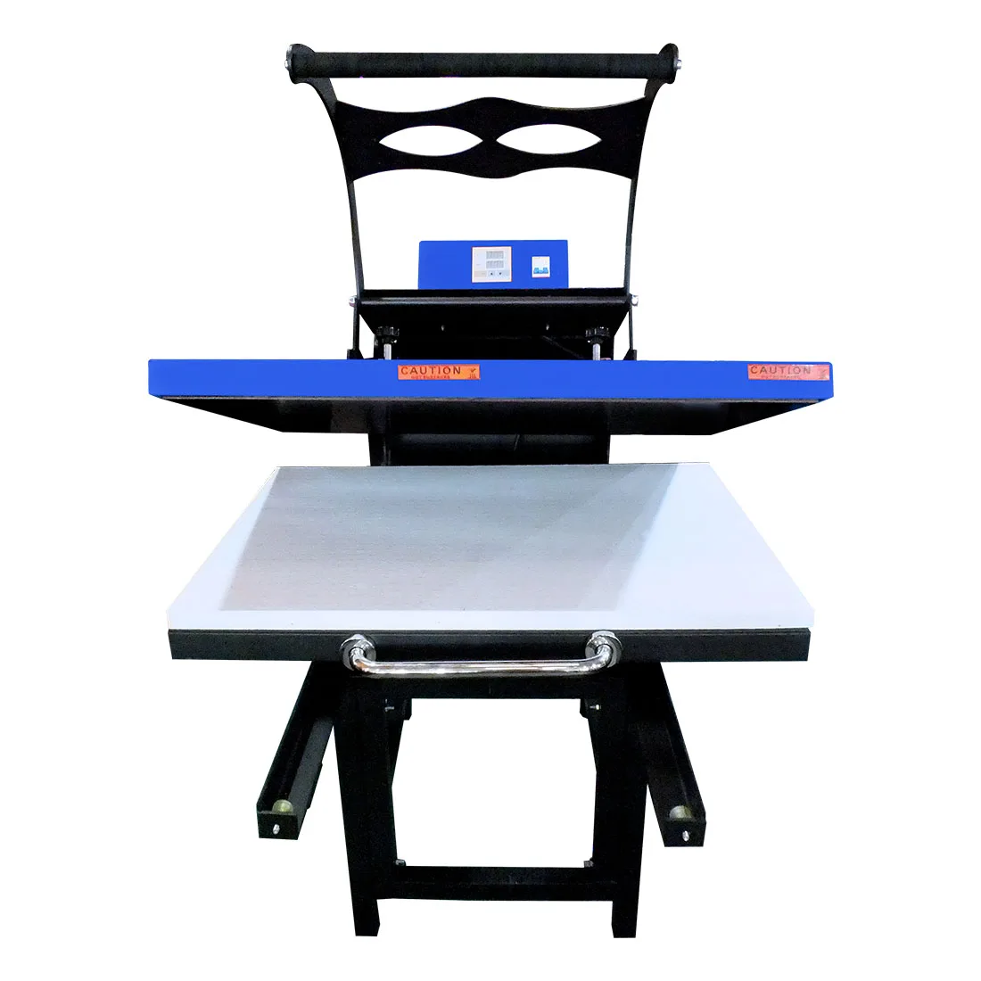 Baiyin manual Big format garments heat printing  high pressure clamshell machine large heat press 80 *100