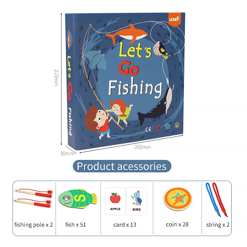 UCMD Hot sale Children English learning educational toys fishing learning game