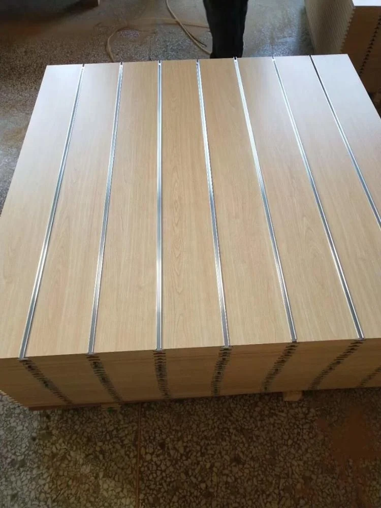 Grooved Slotted MDF Aluminum panels Slat Wall Decorative Slatwall for Store Display