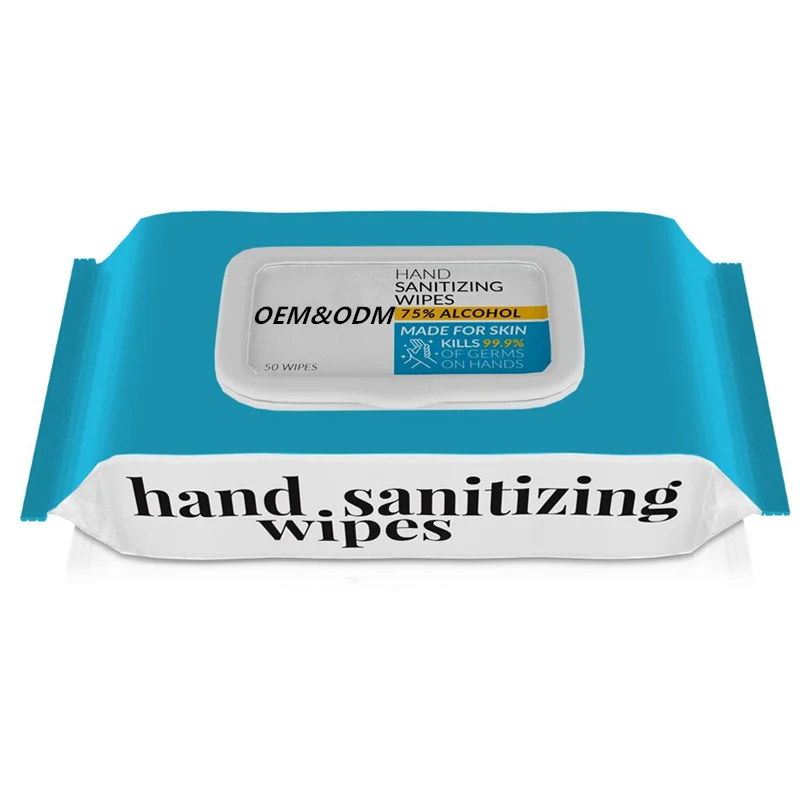 high quality non-woven disposable hand sanitizing wet wipes